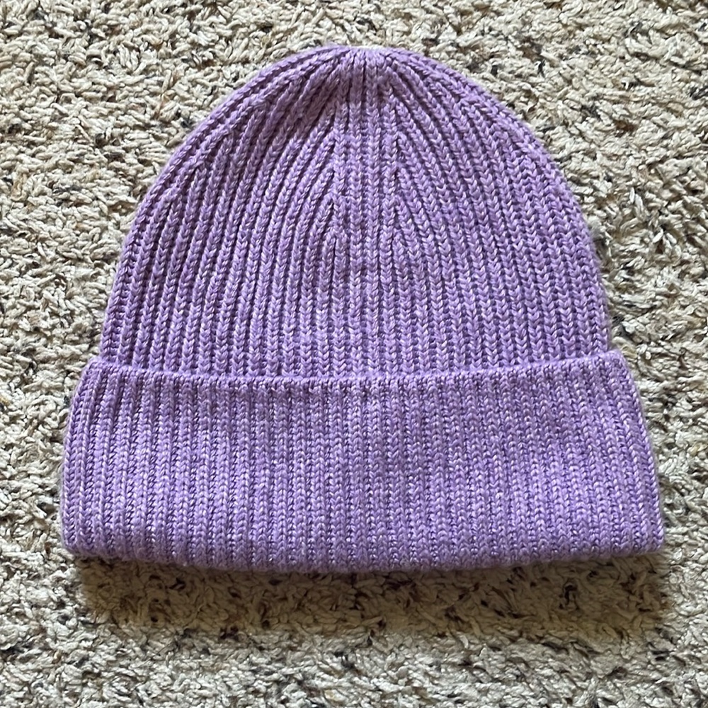 H&M Rib-knit Hat, lilac.